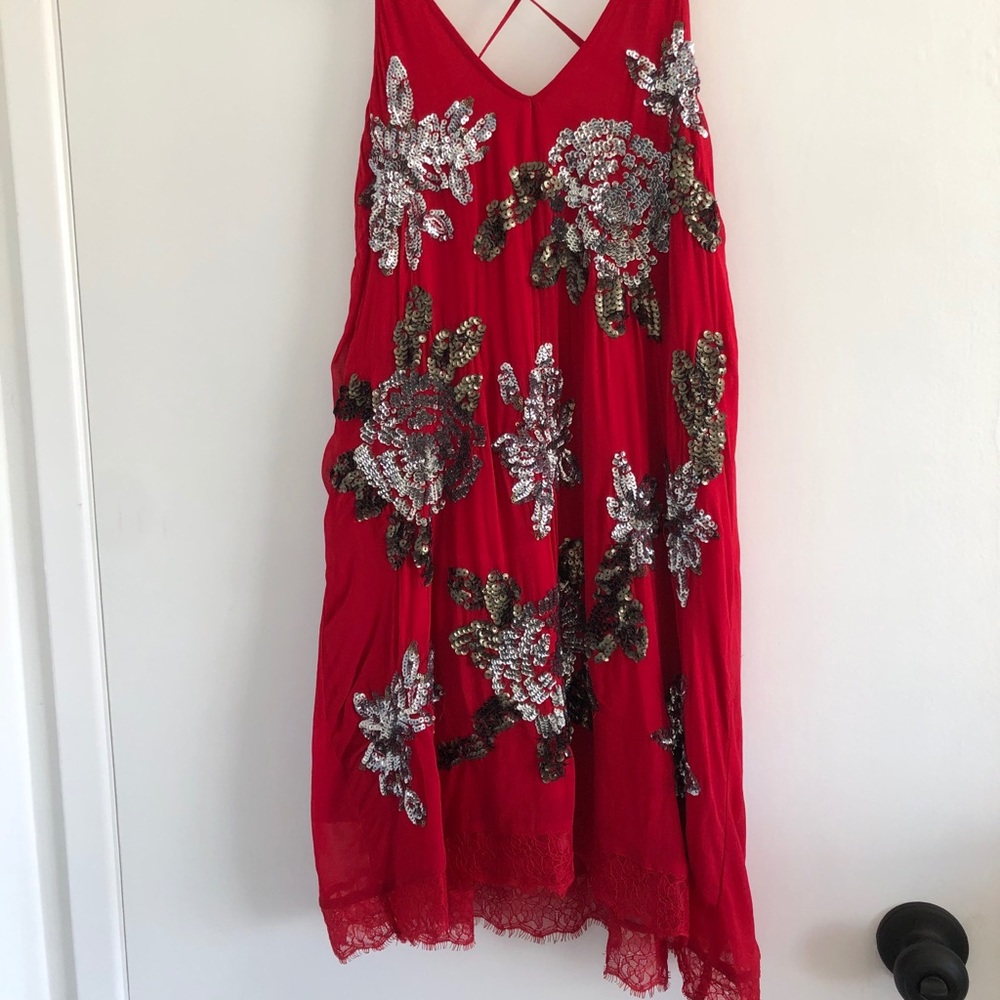 Free People Sequin Mini Slip Dress